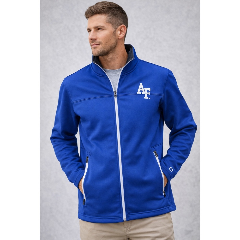 Champion‎ Air Force Falcons Softshell Full Zip Jacket Mens Medium Blue SJMCN